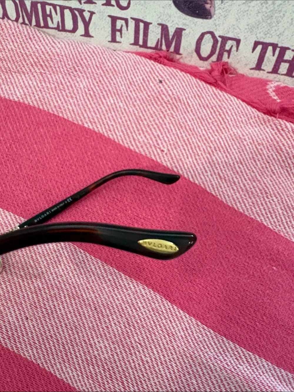 BVLGARI Gold and Black Optical Glasses